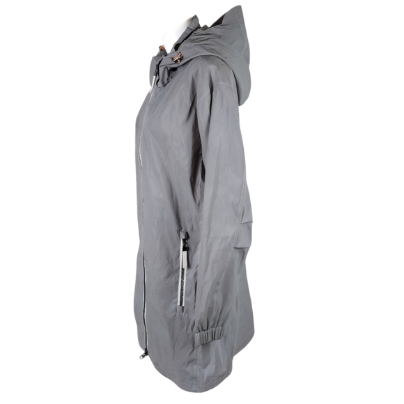 nuage Reflective Hooded Raincoat Silver  Outdoor Size 14 - Picture 8 of 15